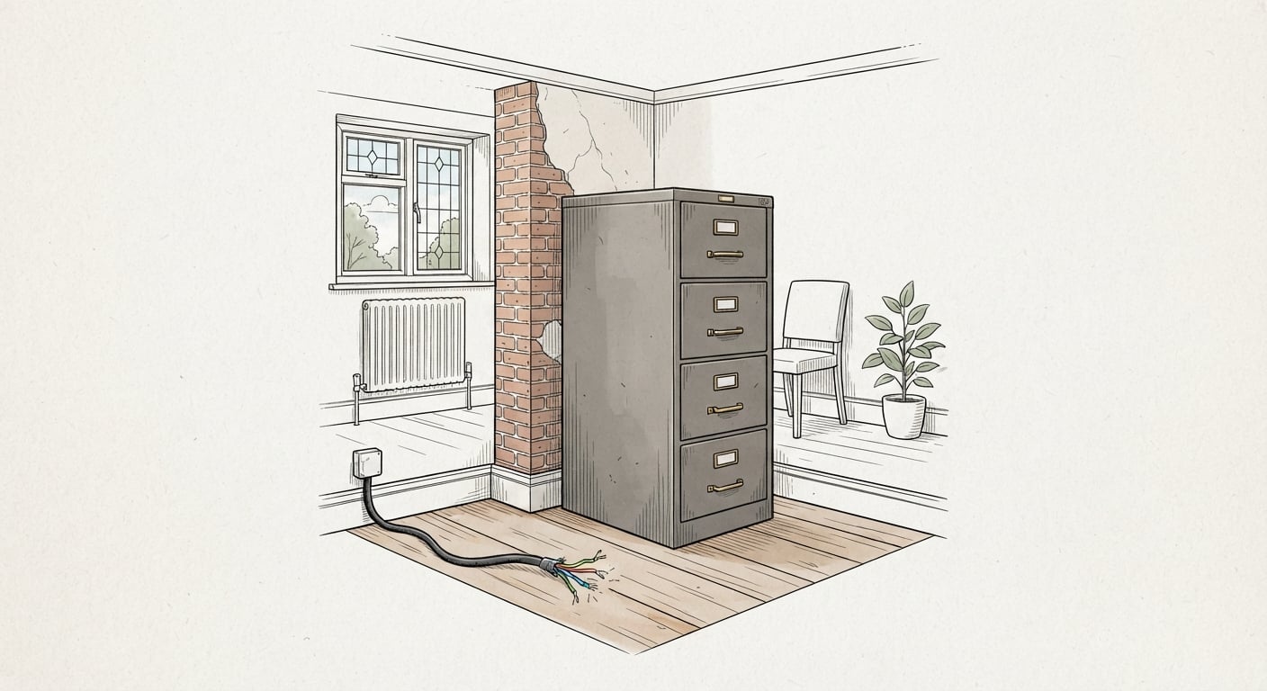 Client files kept inside a house with no network cable leaving it