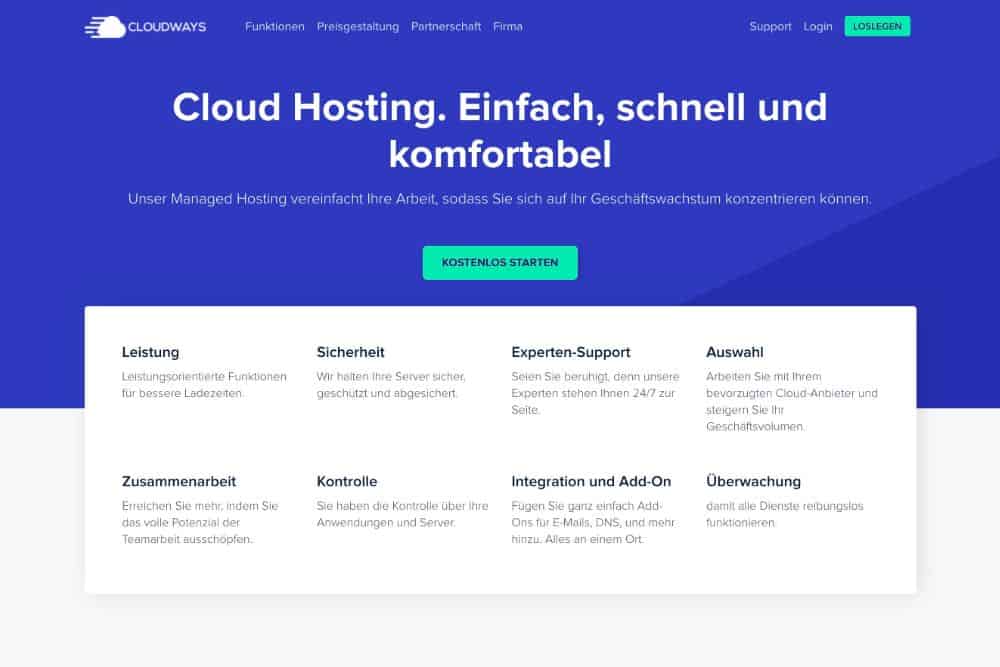 Cloud hosting managed hosting platform