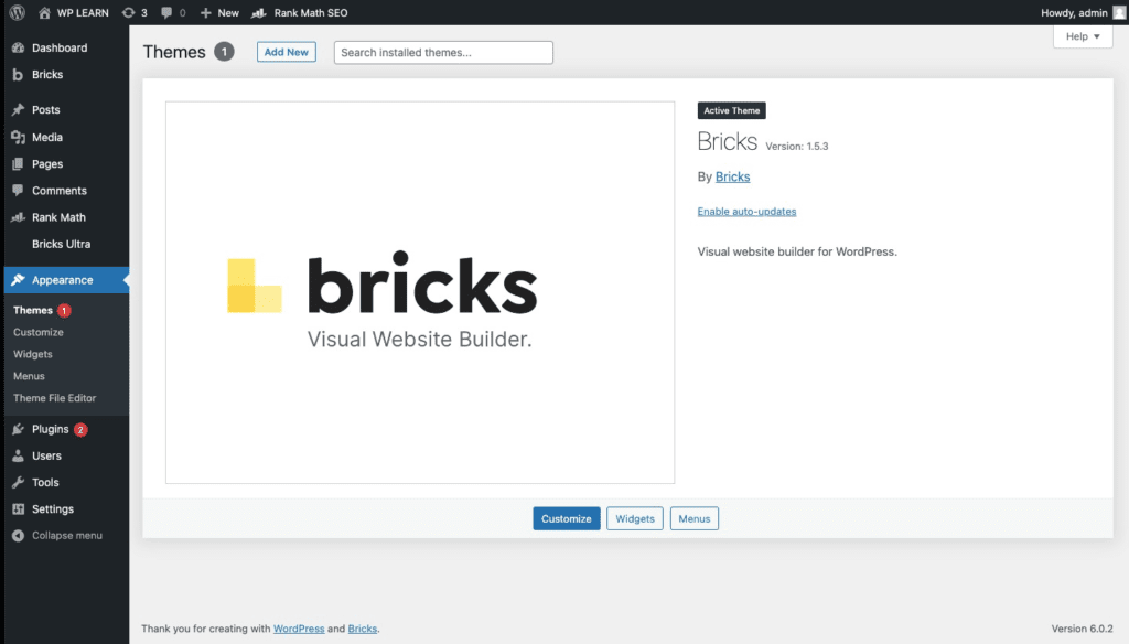 bricks builder theme