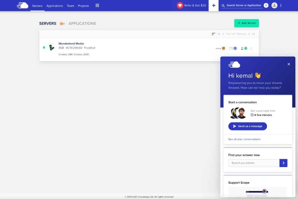 Customer consulting Cloudways
