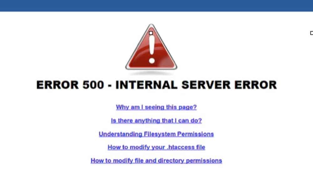 wordpress internal server error