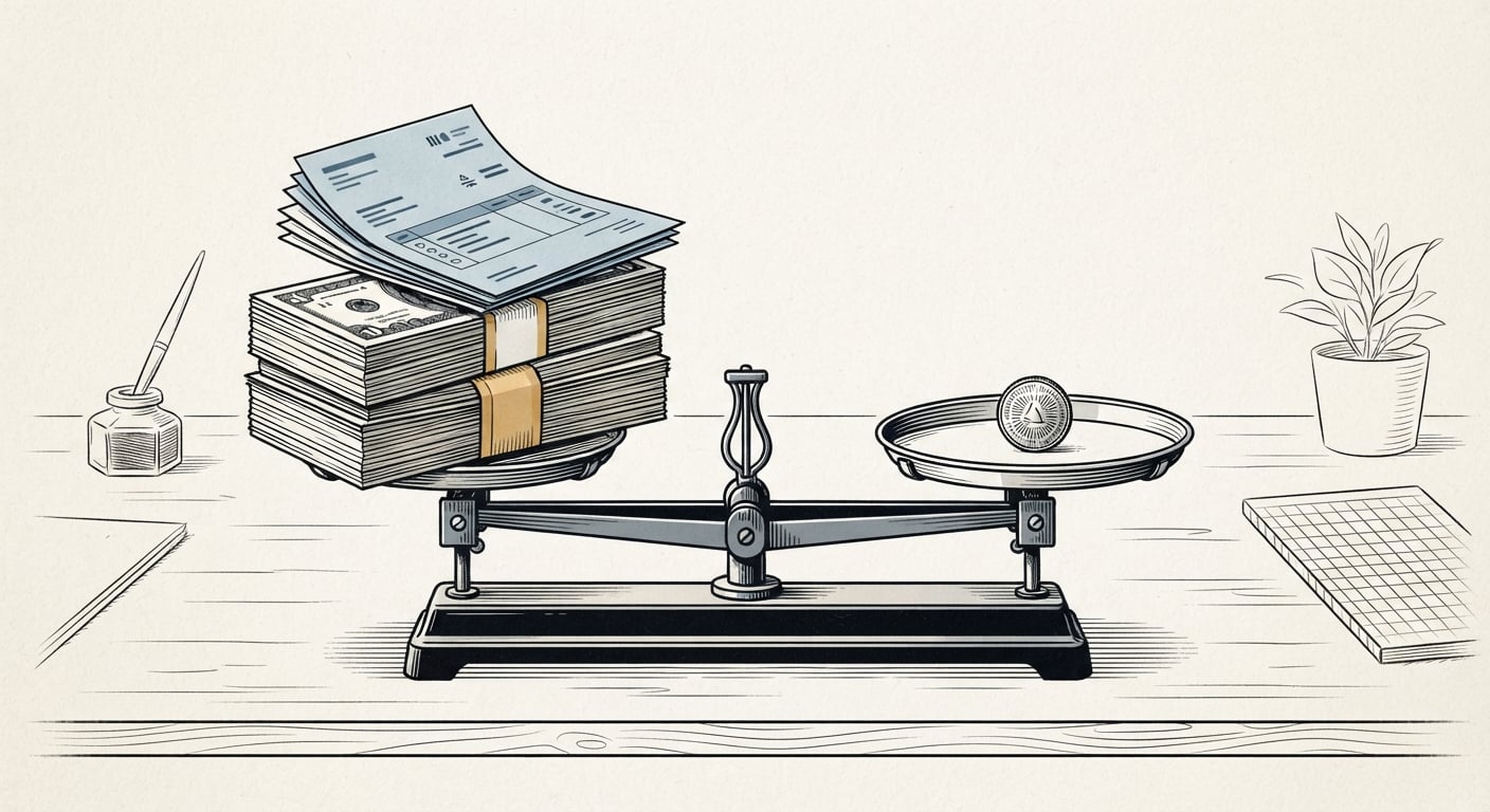 Comparing a monthly AI visibility subscription invoice against a few dollars of API costs