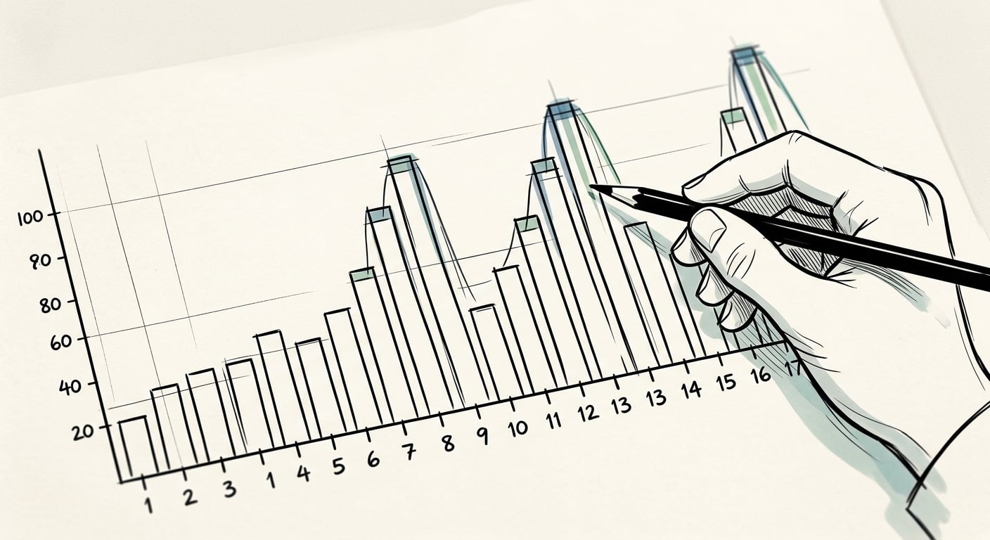 Daily signup chart over 16 days showing weekend spikes in language learning app signups