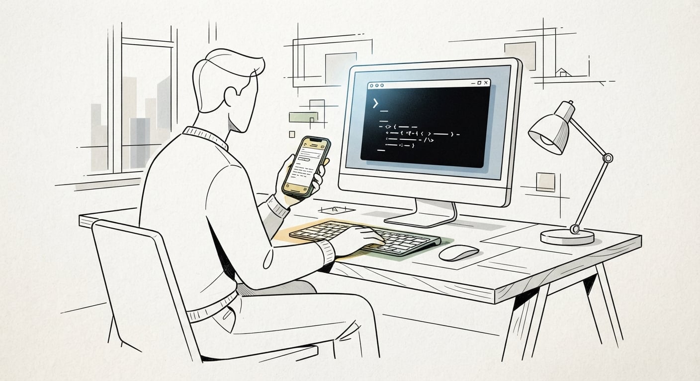 Site owner hesitating in front of a terminal, the limit of AI editing for static sites