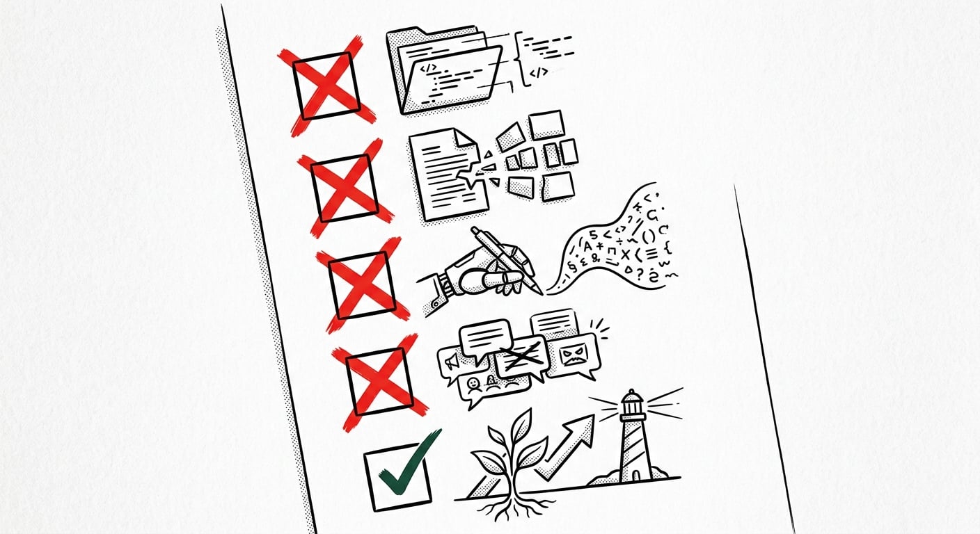Google mythbusting checklist crossing out GEO tactics like llms.txt and content chunking