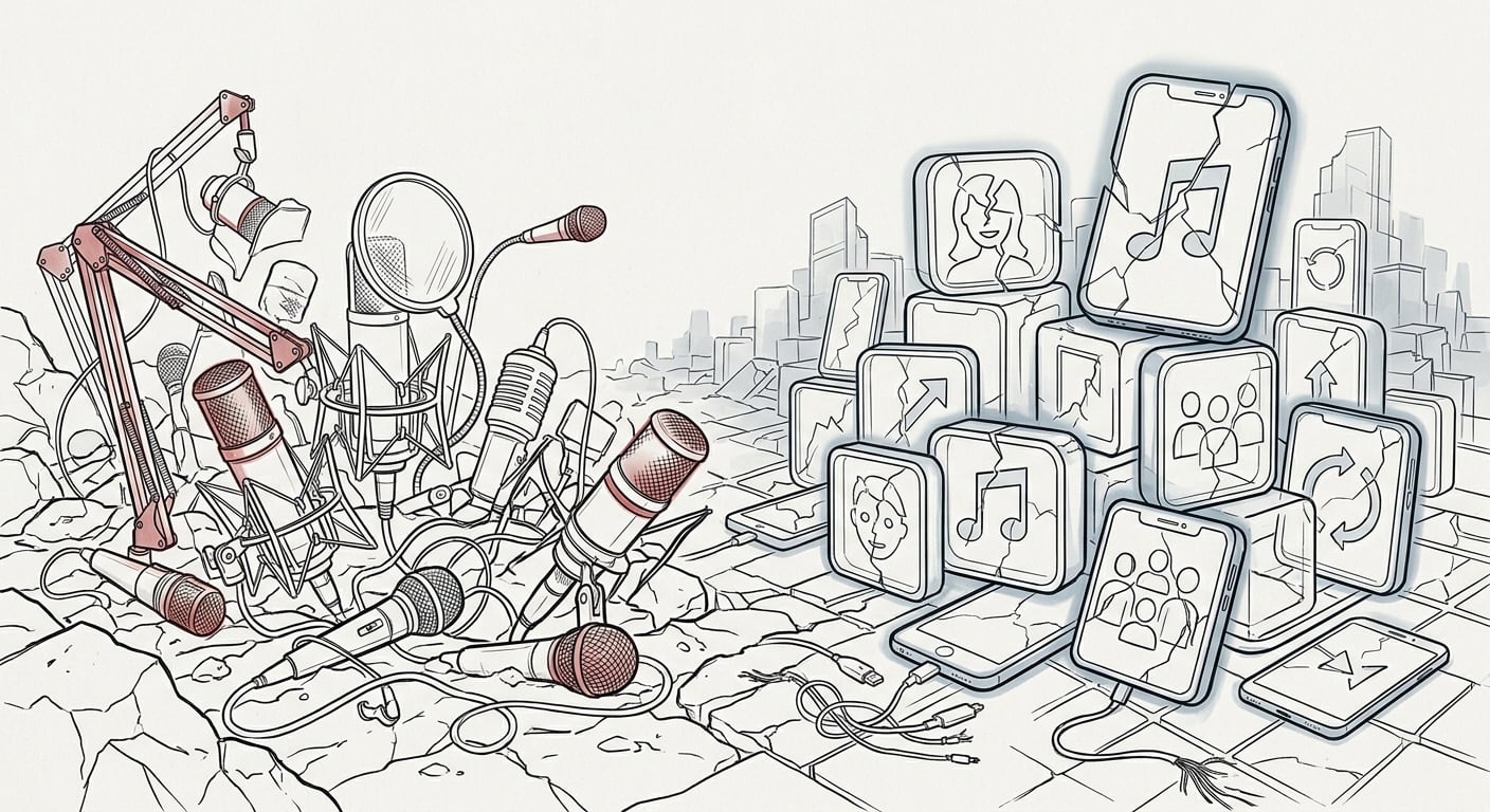 Graveyard of abandoned podcasts transforming into graveyard of abandoned apps