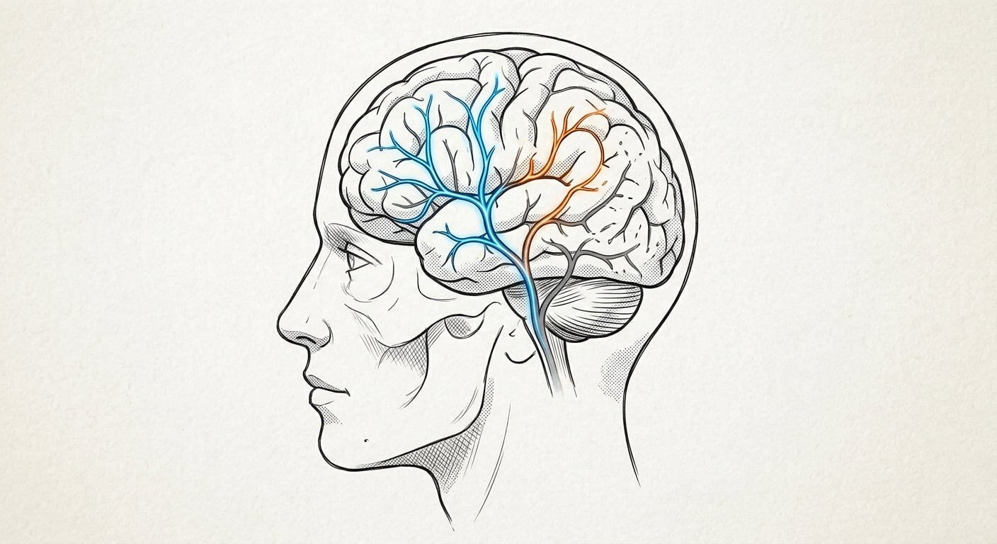 Brain illustration showing coding skills fading while new AI collaboration skills grow