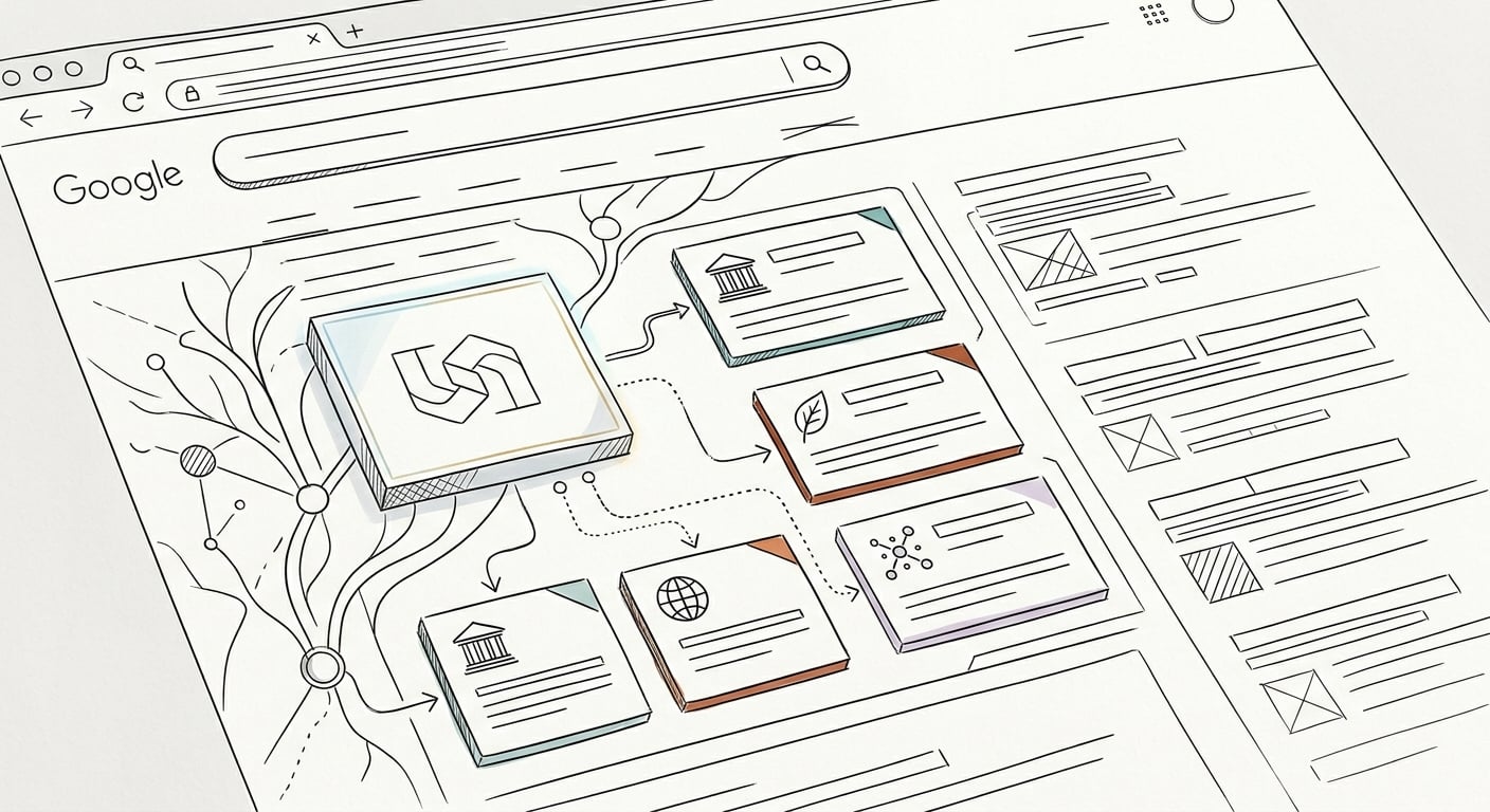 AI Overview panel in search results citing website sources