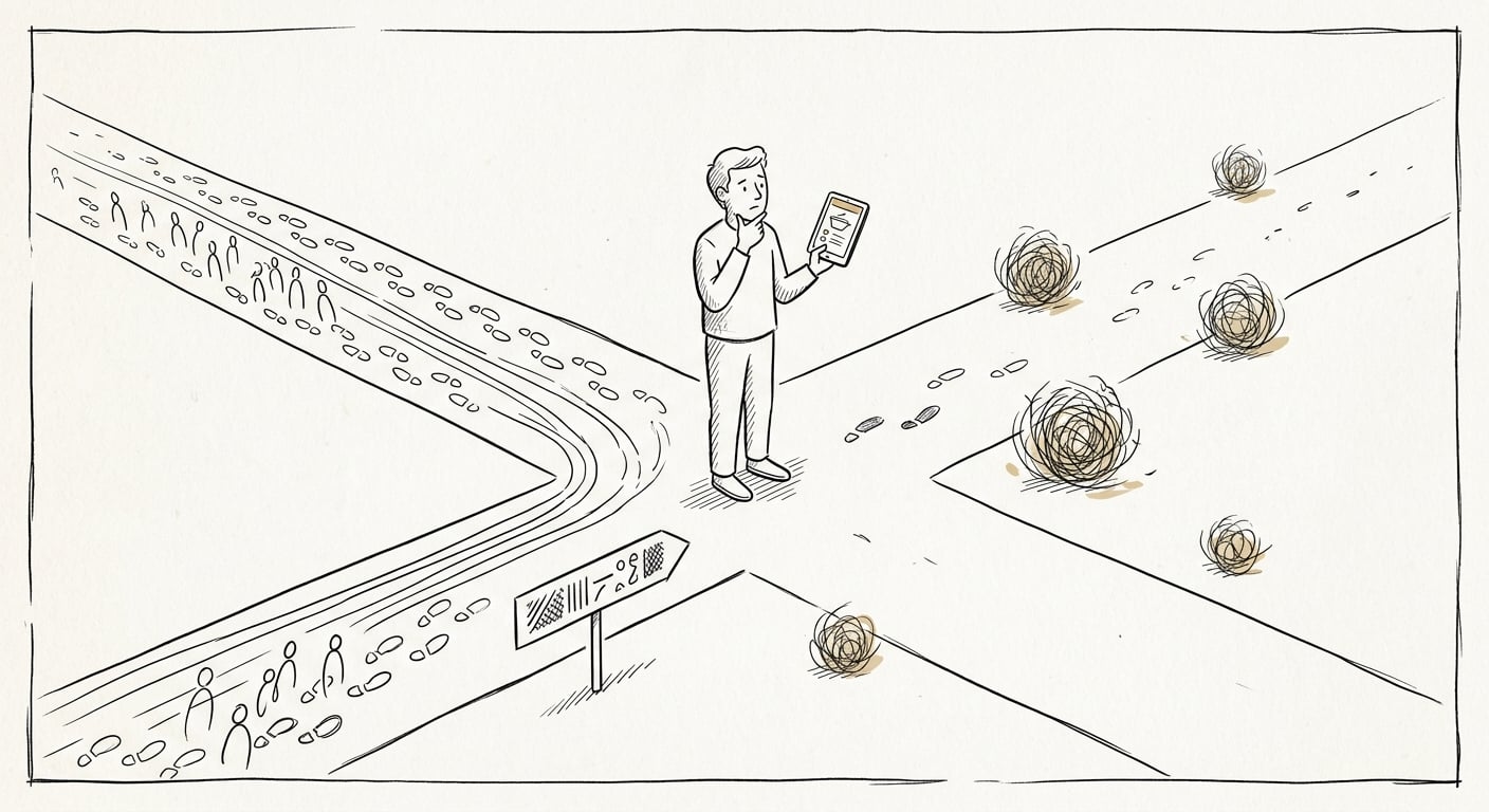 Crossroads between must-have and nice-to-have app categories