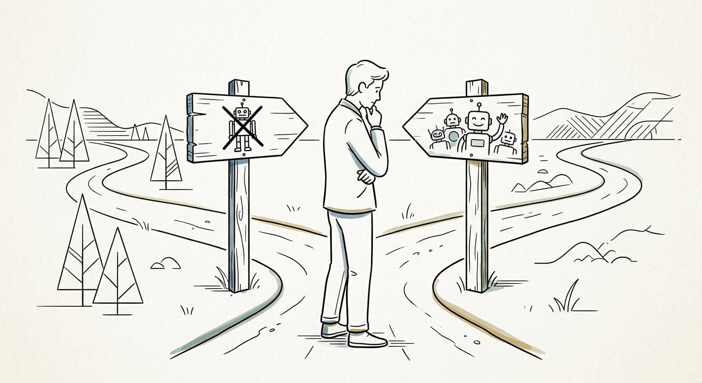 Website owner at crossroads deciding whether to block all AI crawlers or allow some
