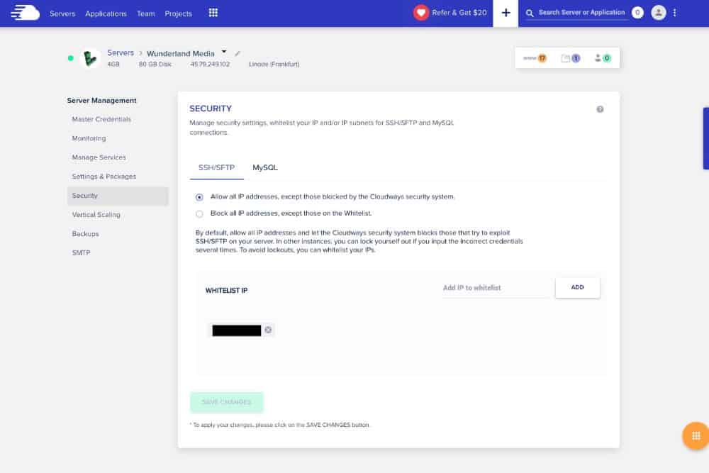 cloudways security