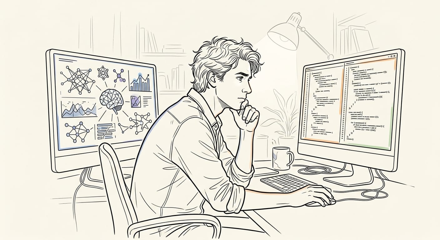 Solo freelancer developer choosing between AI tools and manual coding