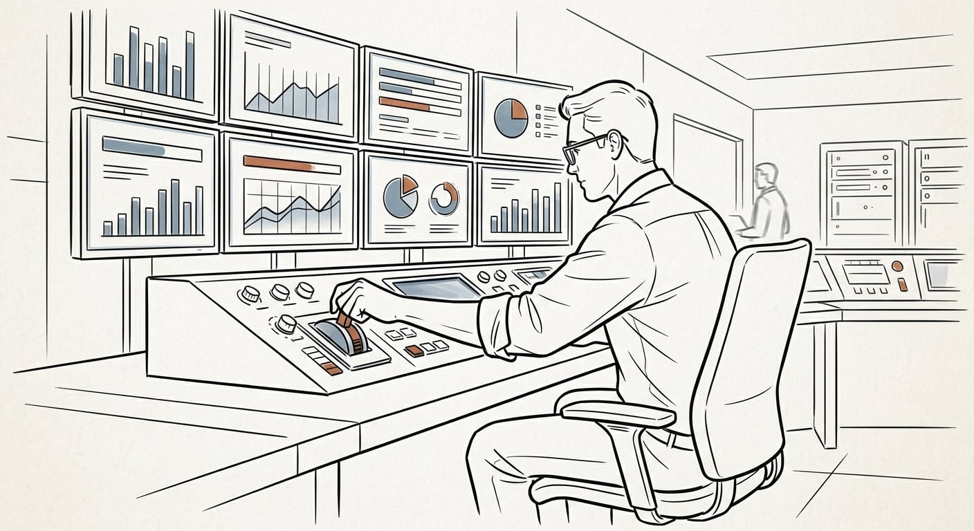 Migration day control room monitoring website metrics during platform switch