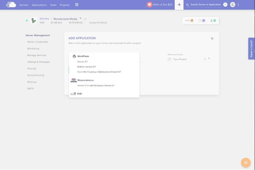 Cloudways WordPress installation