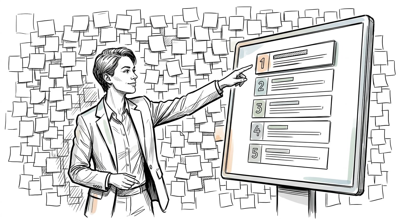 SEO expert prioritizing critical issues from hundreds of AI-identified problems