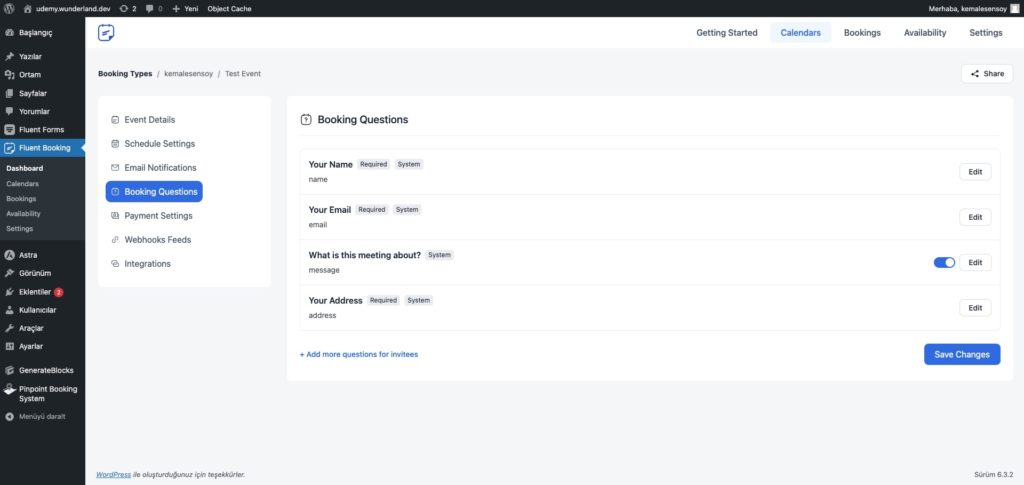 FluentBooking Questions