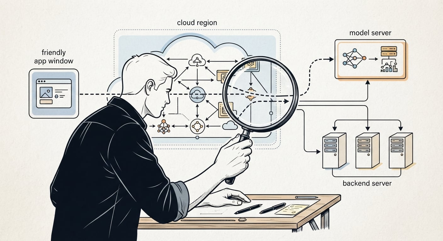 Tracing which backend runs which AI model from a EU compliant AI vendor