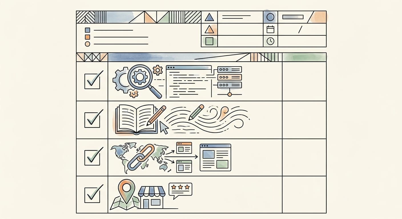 Itemized breakdown of what legitimate SEO services include for small businesses