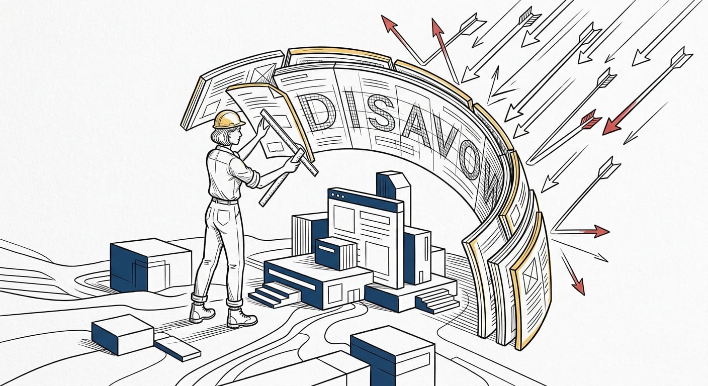 Disavow file protecting a website from toxic backlink spam