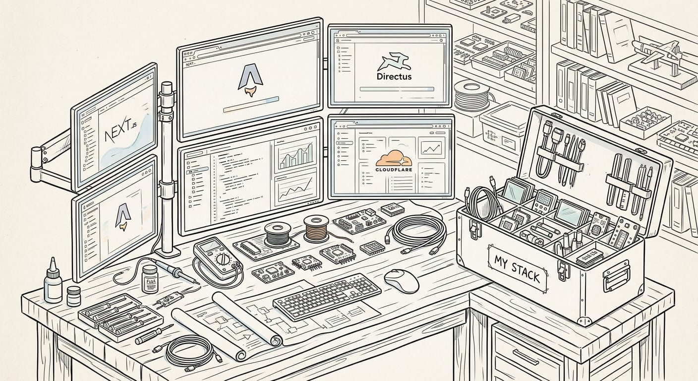 Modern web development stack with Next.js Astro Directus and Cloudflare as WordPress alternatives