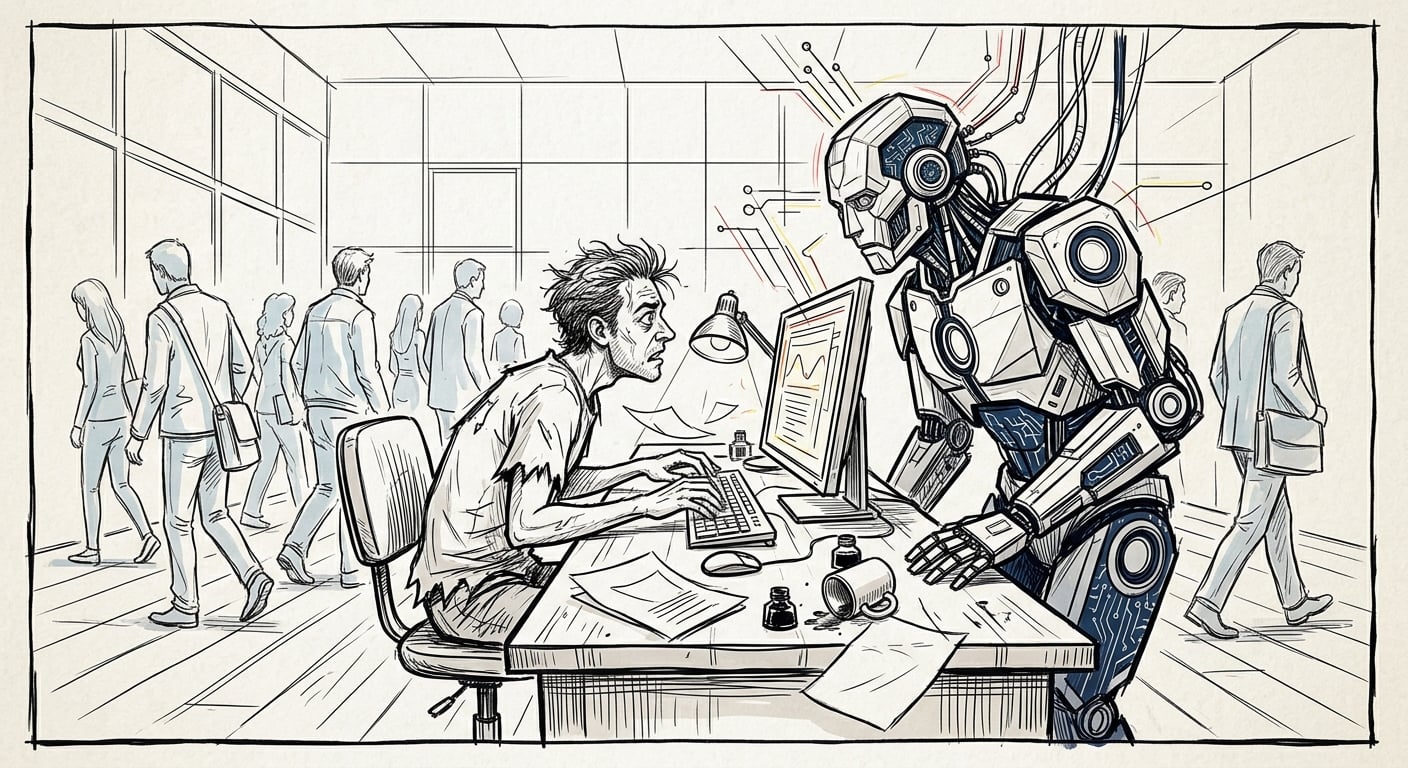 Content creator writing for AI bots while human readers walk away
