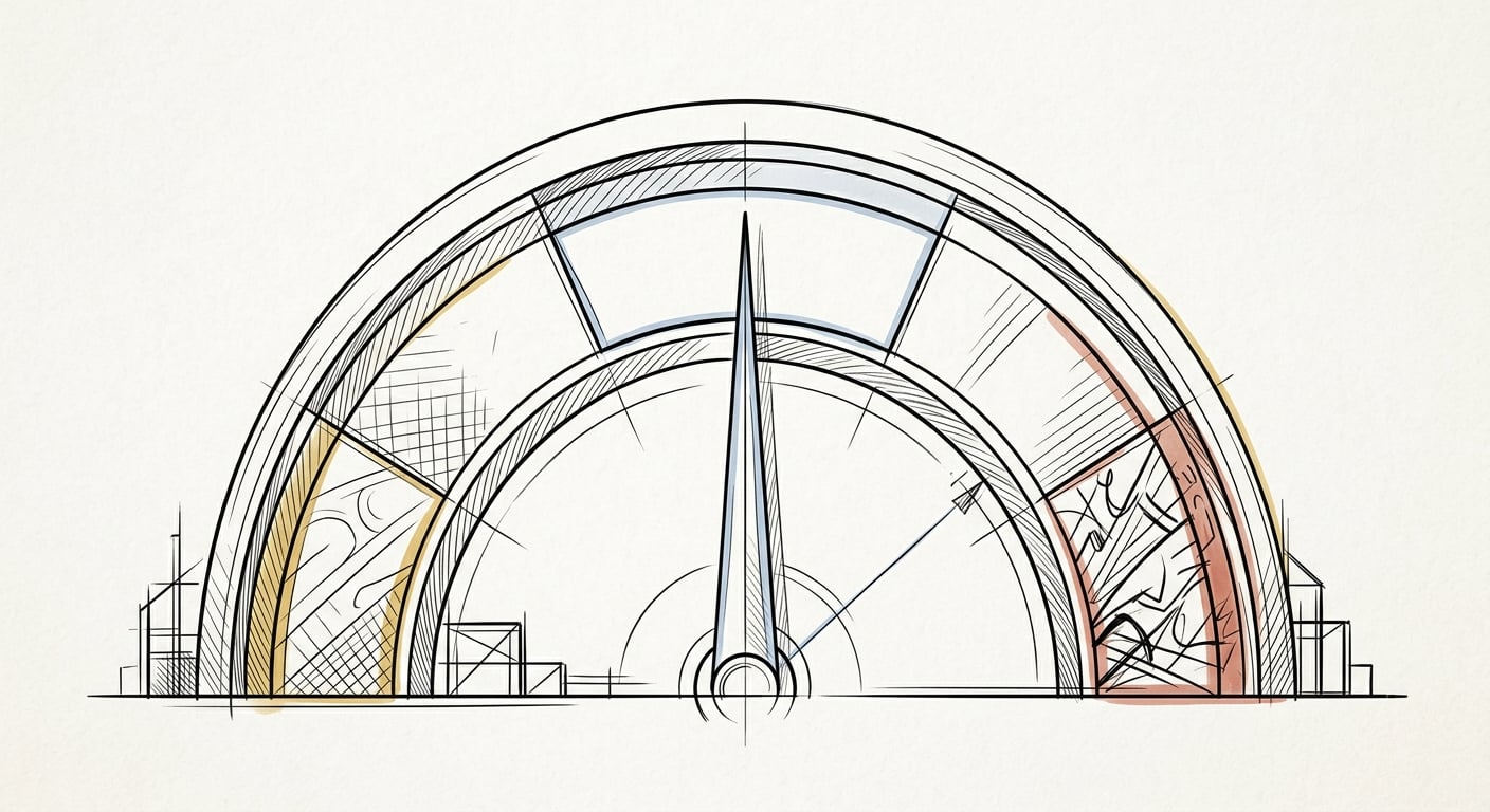 Review velocity gauge showing the ideal steady pace for local SEO impact