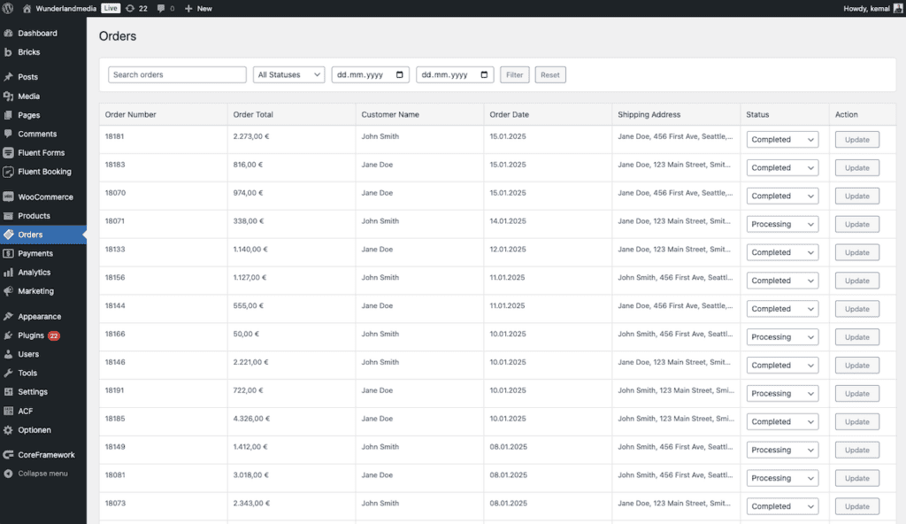 Preview Image Easy Order Management