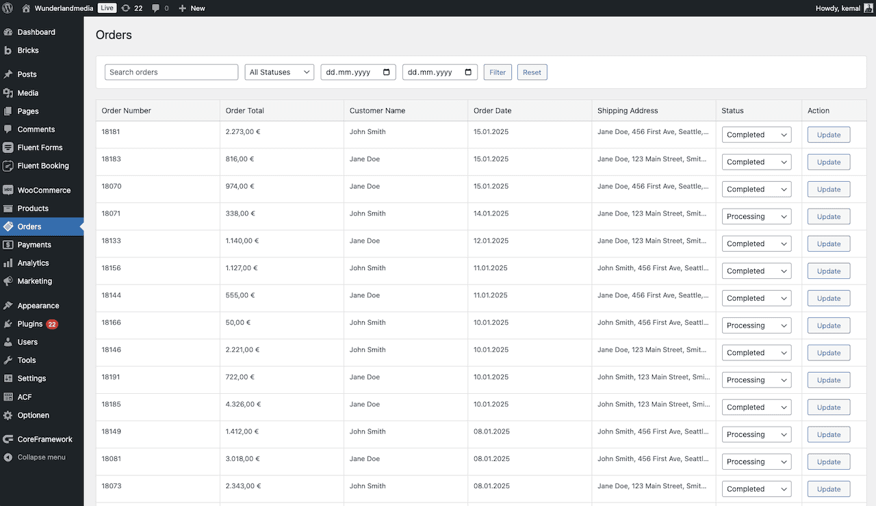 Preview Image Easy Order Management